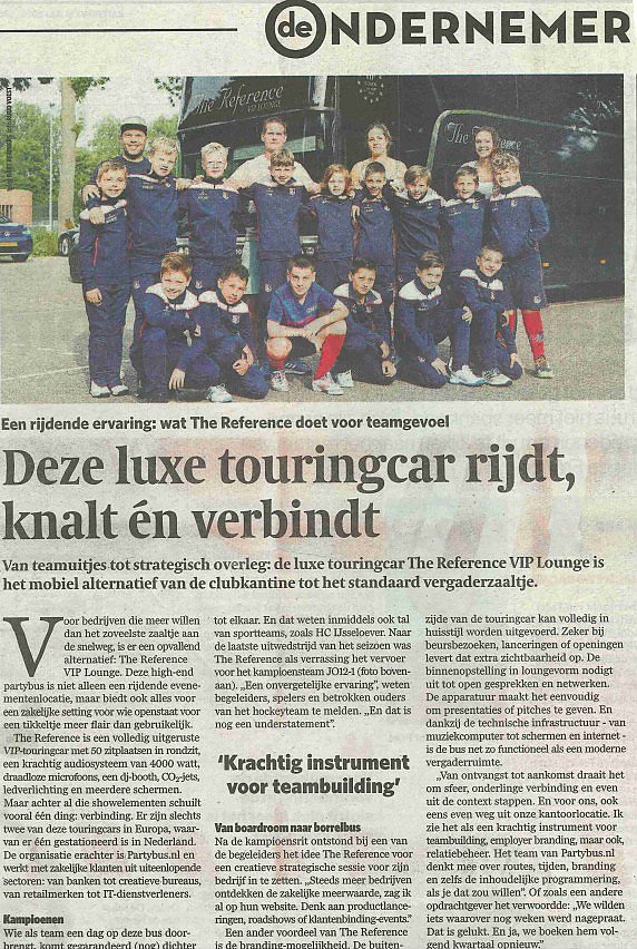 Artikel over de Reference in De Ondernemer