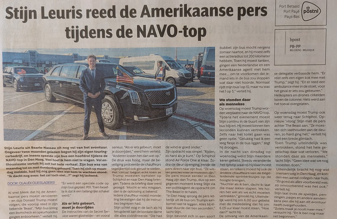 nieuws artikel chauffeur navo top